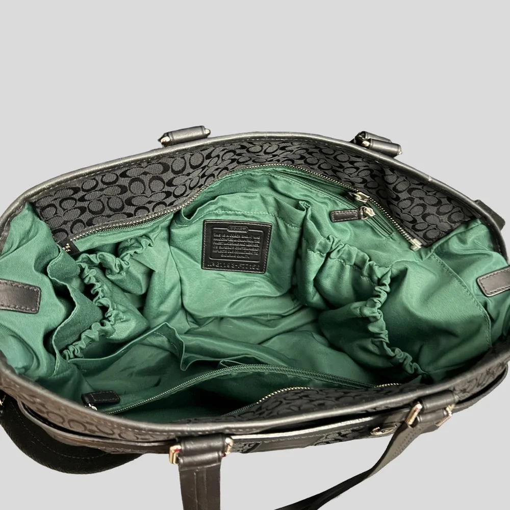 Coach Black Signature Bag - Picture 2 of 5
